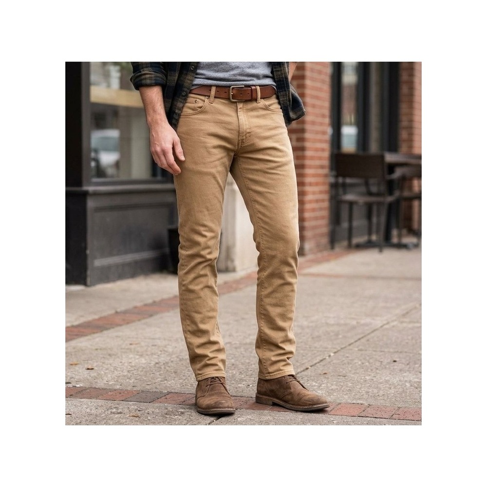 Mott & Bow Skinny Pants Mens 32 (30x31) Khaki Mercer Twill Chinos Casual